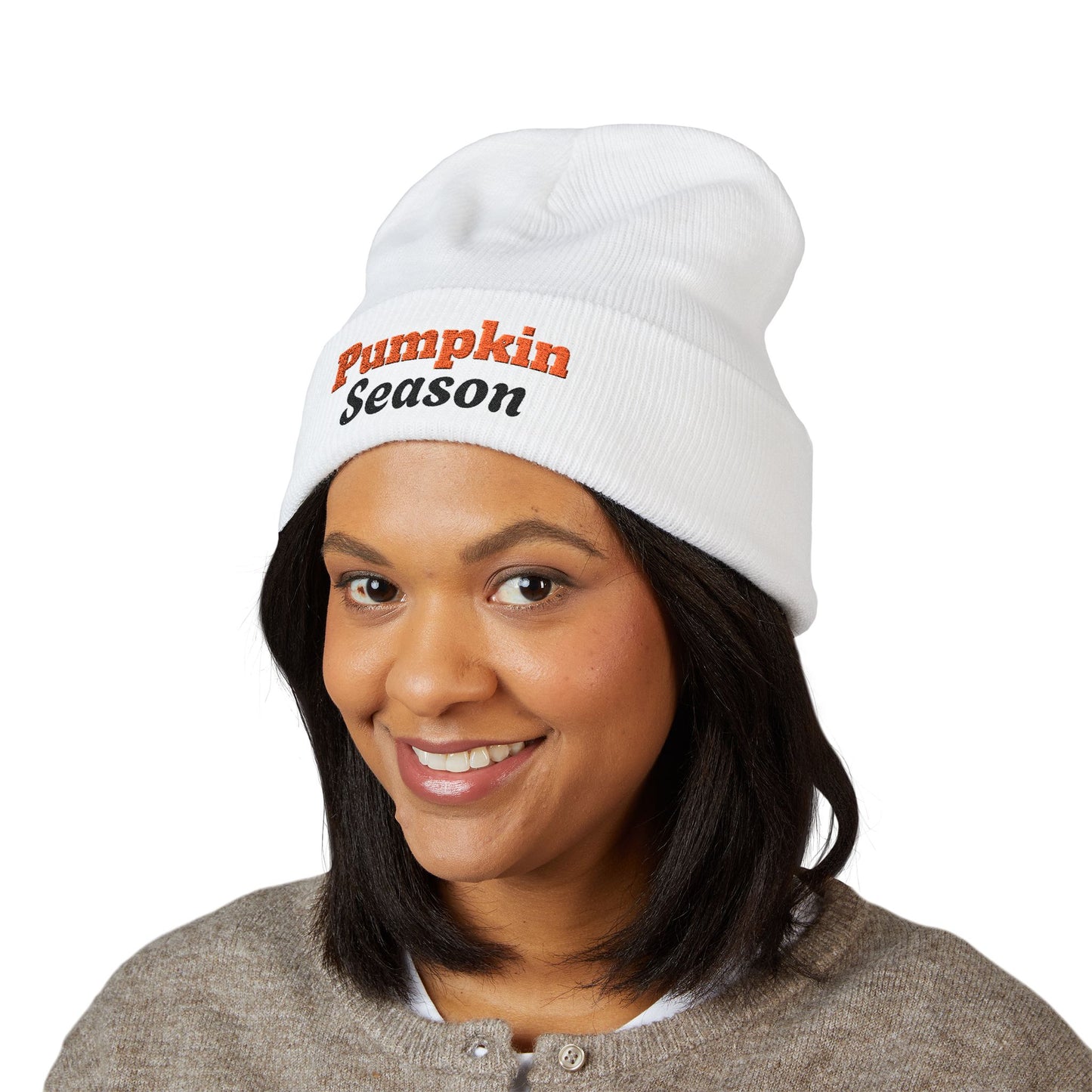 Pumpkin Season Cuffed Beanie