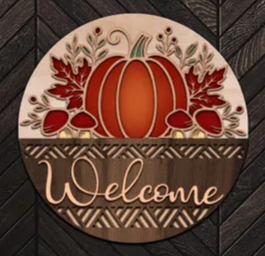 Pumpkin Welcome Hanger