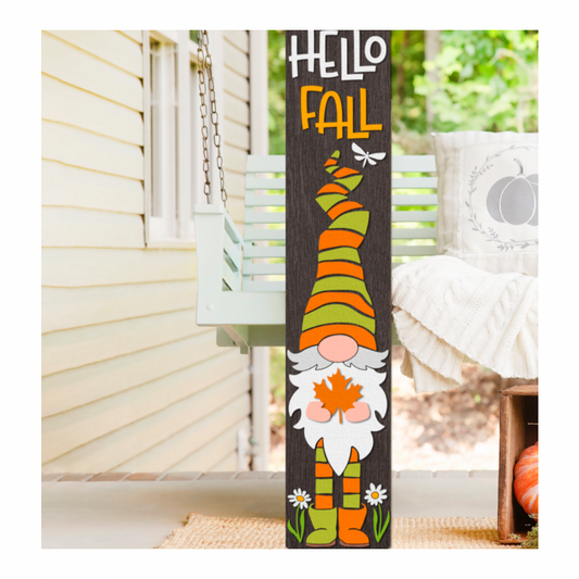 Hello Fall Porch Leaner